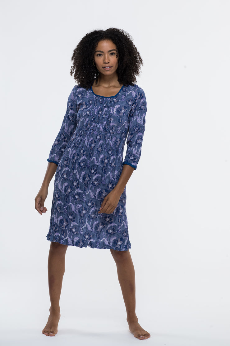 Leela Dress Hand Block Printed in Pure Cotton - Size M Left!