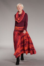 Asman Skirt  Hand Tie-Dyed Shibori Jersey