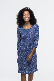 Leela Dress Hand Block Printed in Pure Cotton - Size M Left!