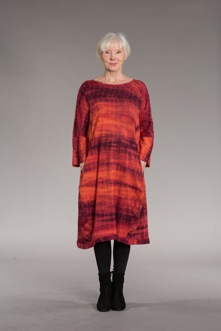 Farah Dress Hand Tie Dyed Shibori Jersey