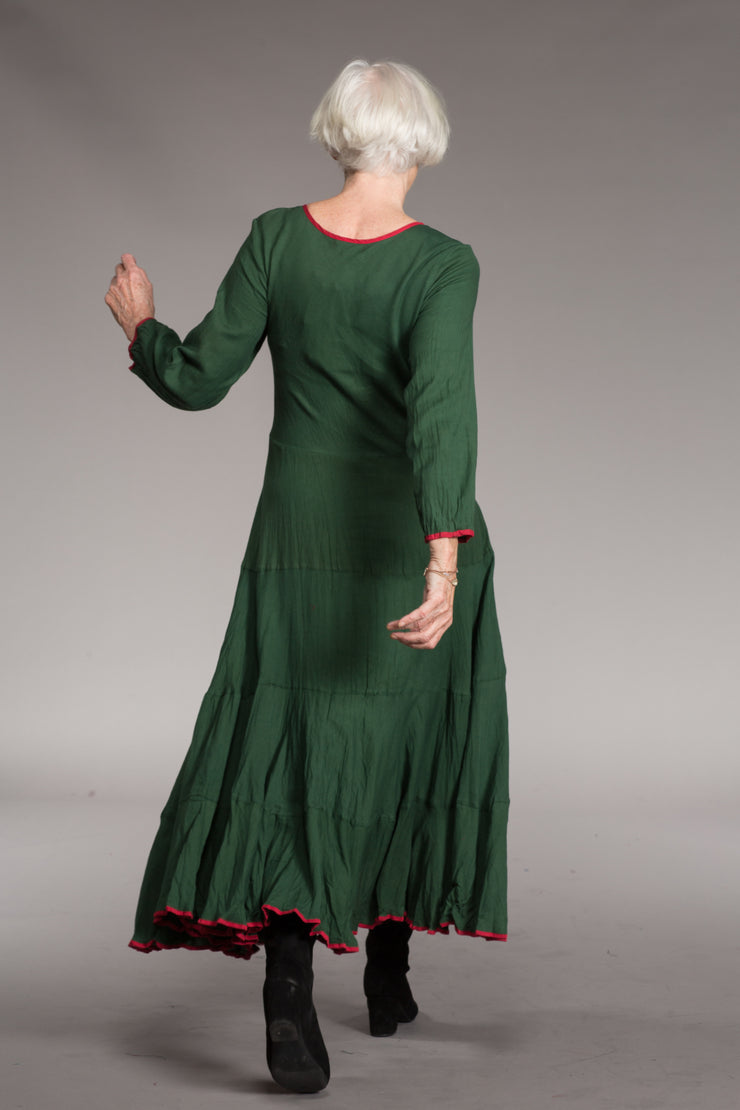 Dewani Dress in Hand Block Printed Brushed Cotton - AW2022