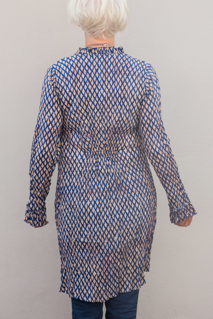 Mughal Tunic Hand block Printed In Pure Cotton! Only Size M=(10/12)