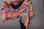 Merino Wool Shawl - Gauguin Flowers