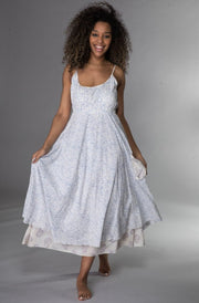 Leila Dress Hand Block Printed in Pure Cotton Last 1 in Size L-14