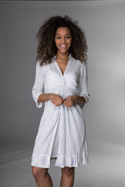 Sufiana Dress Hand Block Printed with Slip in Pure Cotton Size XS -8 Only