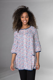 Uma Smock Top Hand Block Printed In Pure Cotton Only Size M