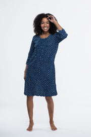 Leela Dress Hand Block Printed in Pure Cotton - Size M Left!