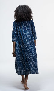 Jali Kaftan Hand Block Printed Pure Cotton - All Sizes Including 22 -26