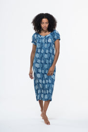 Maya Pocket Dress Hand Block Printed In Pure Cotton Only in Size L and XL Last Few