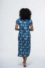 Maya Pocket Dress Hand Block Printed In Pure Cotton Only in Size L and XL Last Few