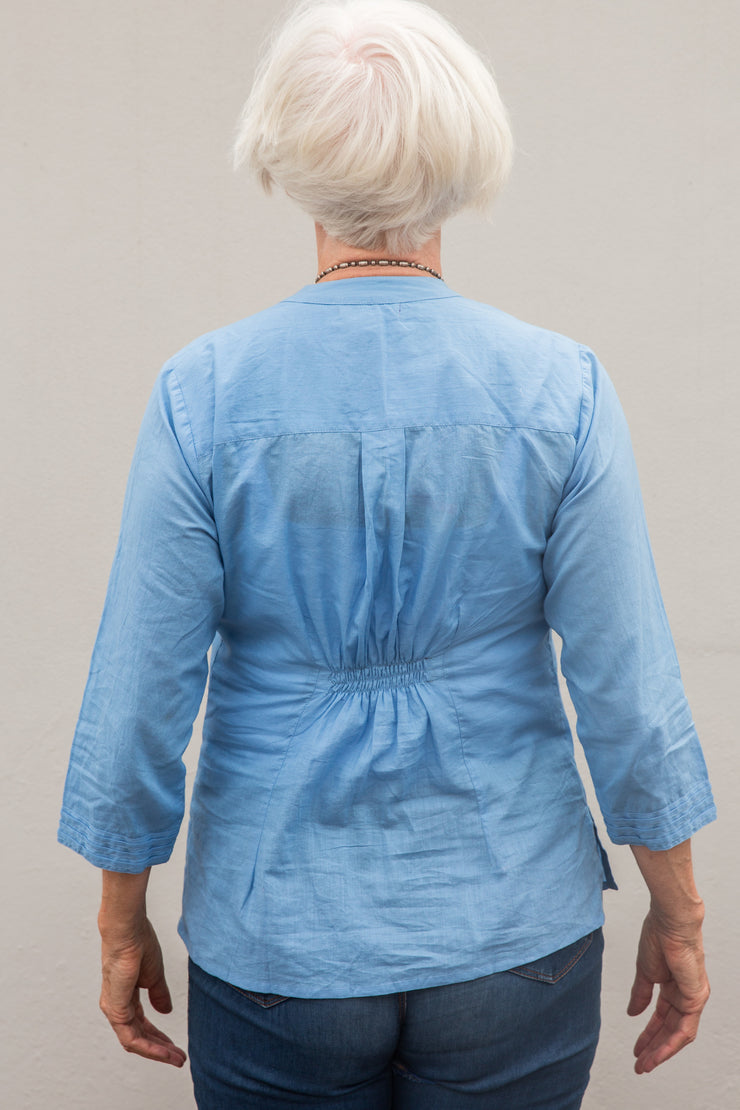 Kamal Pleat Shirt Hand Block Printed in Pure Cotton Size M-12 Only Left Was £59 Now £29