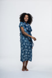 Maya Pocket Dress Hand Block Printed In Pure Cotton Only in Size L and XL Last Few