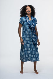 Maya Pocket Dress Hand Block Printed In Pure Cotton Only in Size L and XL Last Few