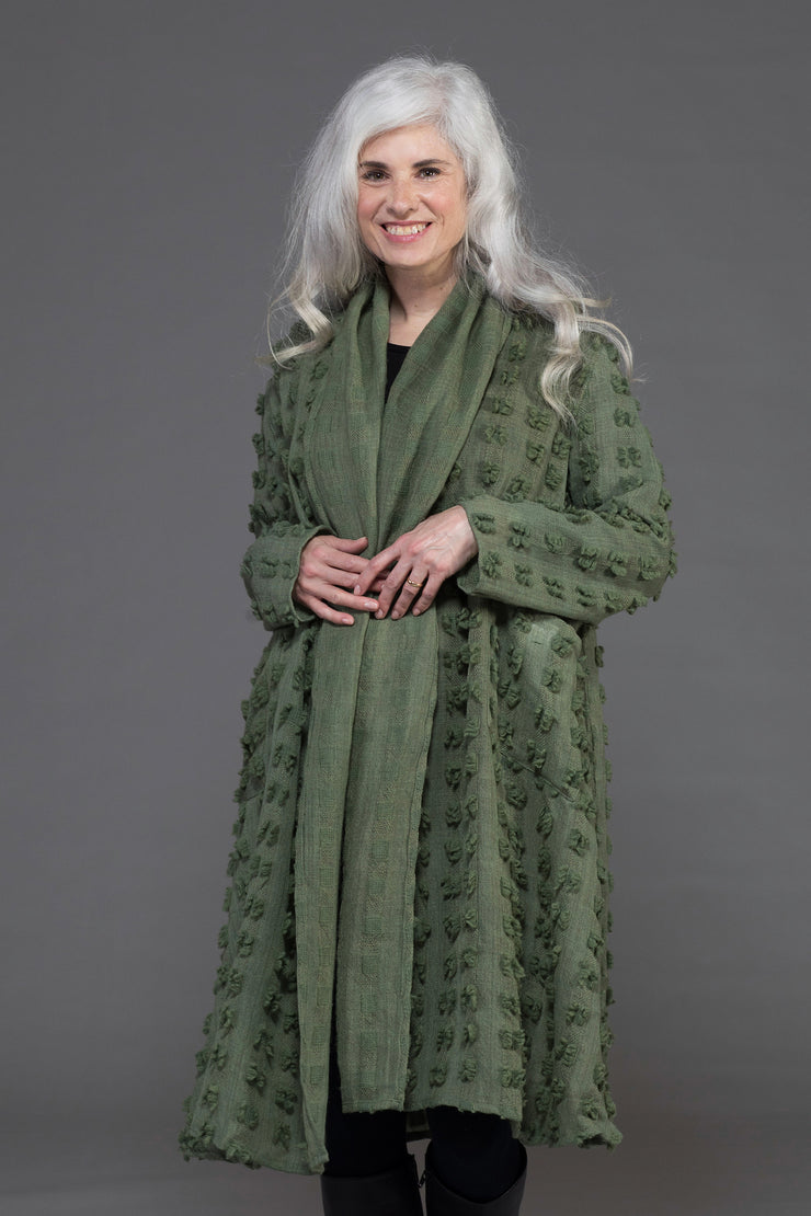 Dev Reversible Jacket in Beautifully Hand Woven Tusser Wool - Only Size 18-20 Left!