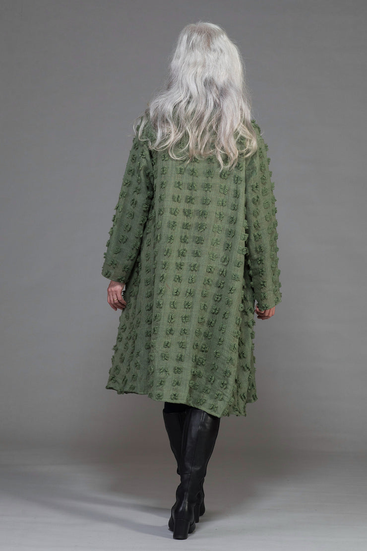 Dev Reversible Jacket in Beautifully Hand Woven Tusser Wool - Only Size 18-20 Left!