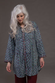 Shimla Tunic Hand Block Printed Sustainable Moss Crepe