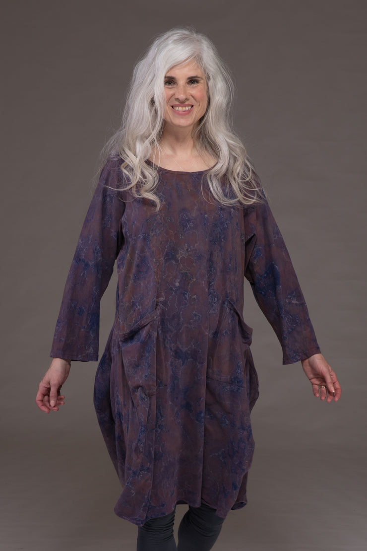 Roshan Dress Hand Tie Dyed Shibori in Jersey Only 1 Size S/M  Left!