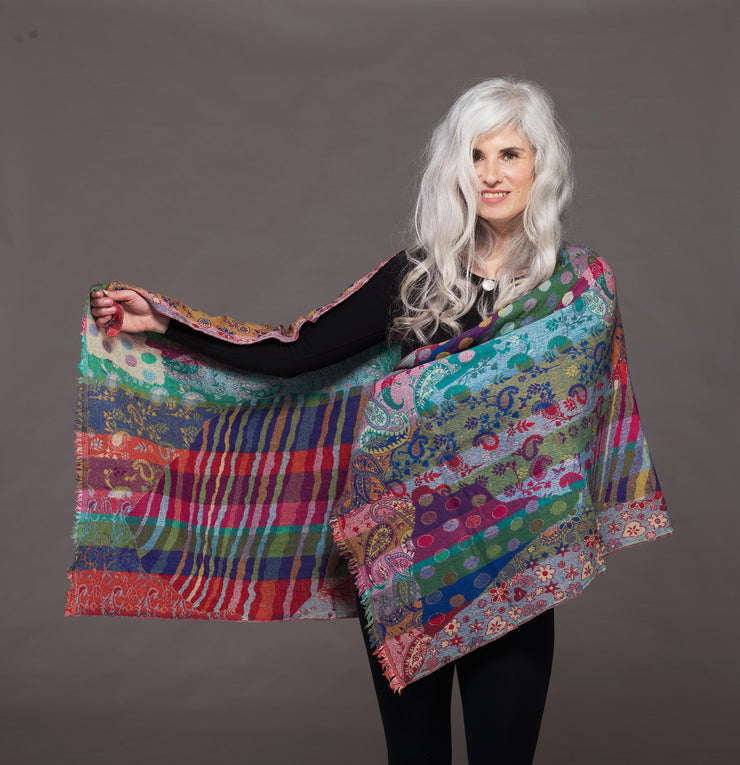 Merino Wool Shaw Leela Multi - Last 1 Left!
