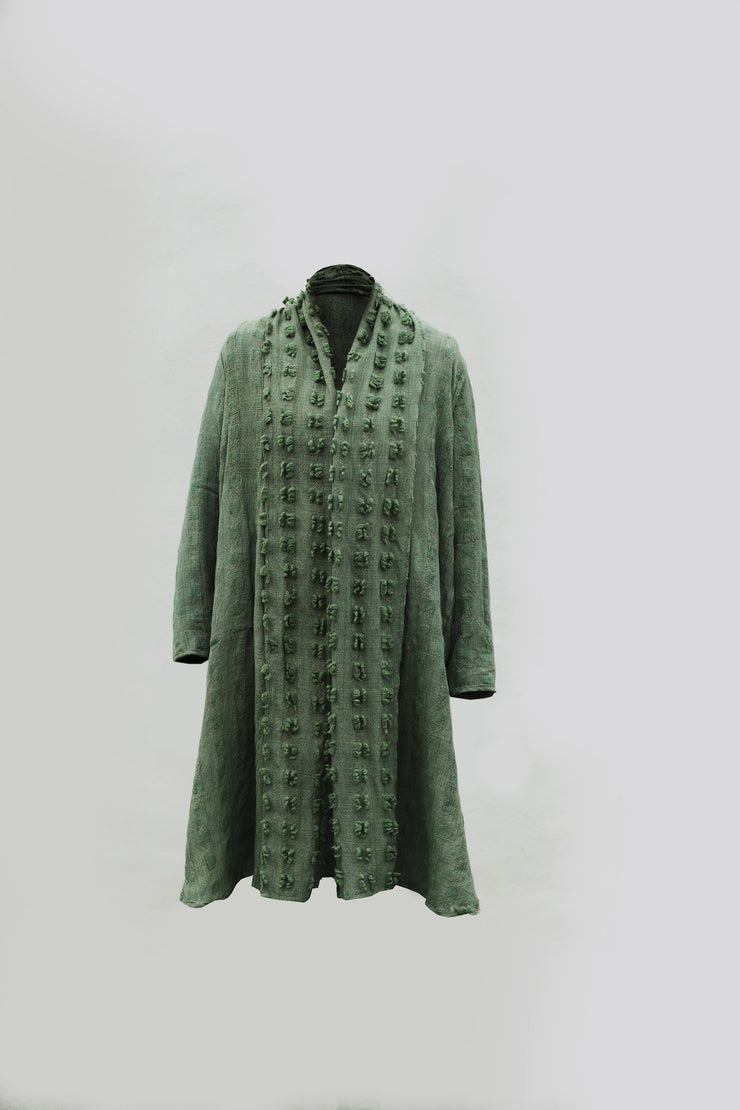 Dev Reversible Jacket in Beautifully Hand Woven Tusser Wool - Only Size 18-20 Left!