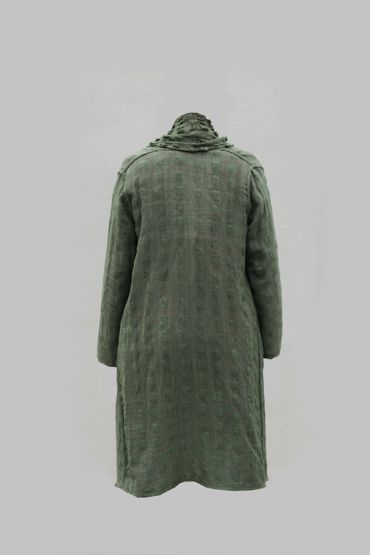 Dev Reversible Jacket in Beautifully Hand Woven Tusser Wool - Only Size 18-20 Left!