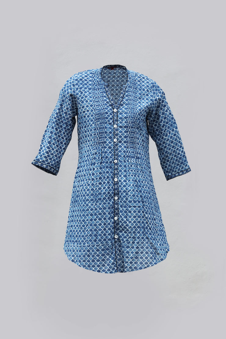 Shimla Tunic Hand Block Printed in Pure Cotton Only Size M-12