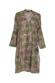 Nargis Jacket Hand Block Printed in Pure Cotton - Only Size 12 Left!