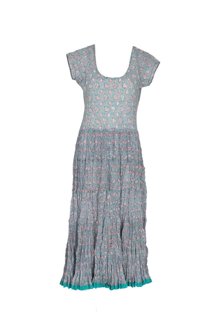 Amber Dress Hand Block Printed in Pure Cotton - Only Size M