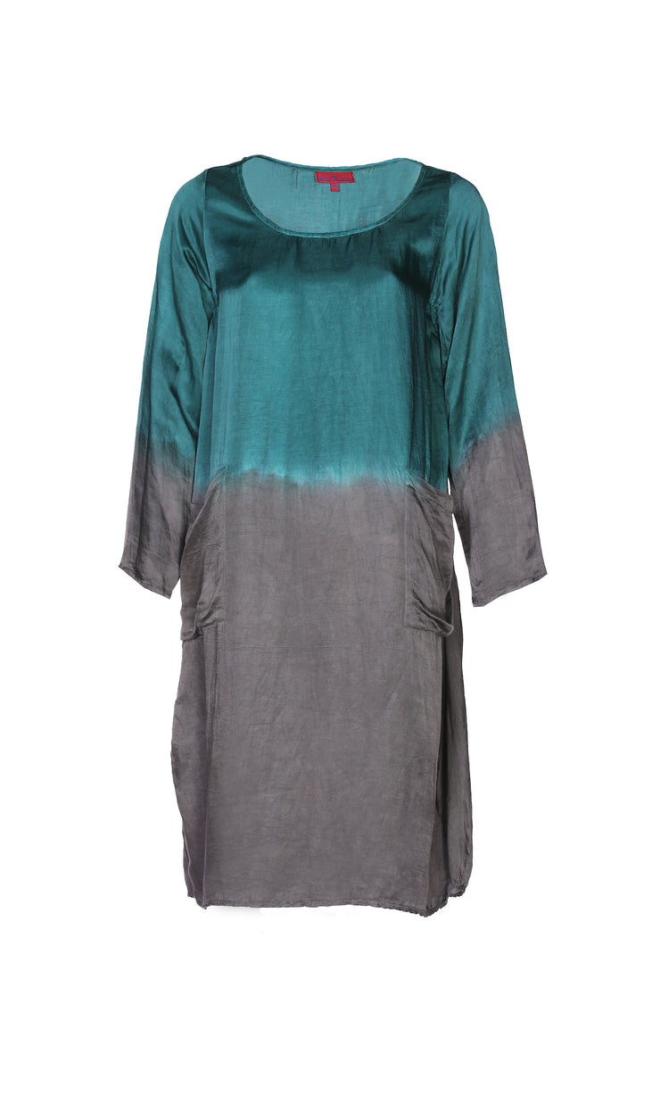 Roshan Dress Ombre Dye in Bamboo Linen Only S/M Left £139 - Now £59!