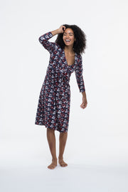 Anika Dress Hand Block Printed in Pure Cotton Jersey