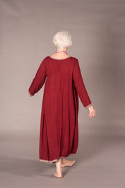 Jali Kaftan Hand Dyed Moss Crepe Sustainable - Only Size M Left!