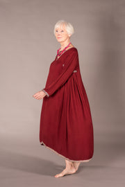 Jali Kaftan Hand Dyed Moss Crepe Sustainable - Only Size M Left!