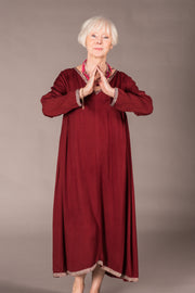 Jali Kaftan Hand Dyed Moss Crepe Sustainable - Only Size M Left!