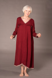 Jali Kaftan Hand Dyed Moss Crepe Sustainable - Only Size M Left!