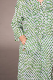 Millie Dress Hand Block Printed In Pure Cotton