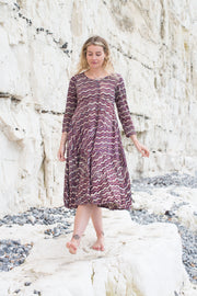 Dewani Dress Hand Block Printed in Cotton Jersey - A Few Left!