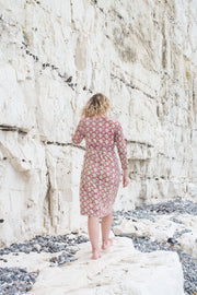 Anika Dress Hand Block Printed in Pure Cotton Jersey