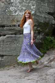 50 Panel Skirt in Pure Hand Block Printed Cotton