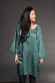 Aliza Tunic Hand Dye in Bamboo Linen