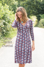 Anika Dress Hand Block Printed in Pure Cotton Jersey