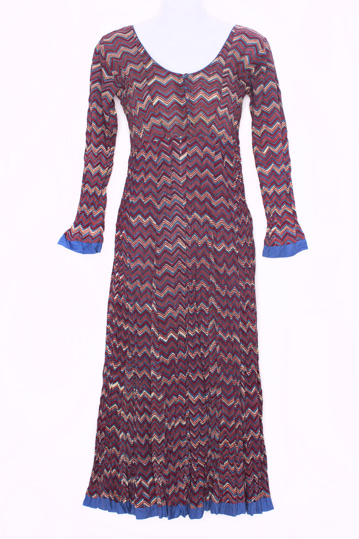 Anju Panel Dress Hand Block Printed in Pure Cotton - Last Few