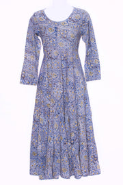 Dewani Dress Hand Block Printed in Cotton Jersey - Last One In Size M