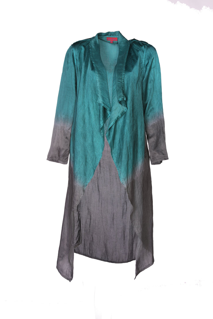 Nellore Jacket Hand Dyed in Bamboo Linen Ombre Only Size S/M (10 to 14)