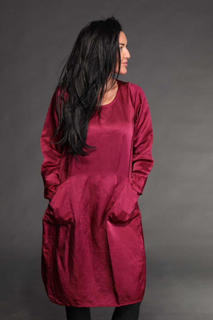 Roshan Dress Hand Dyed Plain Colour In Bamboo Linen £139 - Now £69 Only Size S/M(SIZE 10 TO 16)