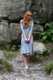 Ruby Sun Dress Hand Block Printed Pure Cotton - Only Sizes 18-20 Left!