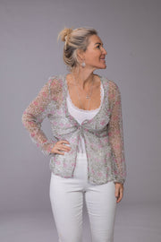 Chiffon Jacket in Hand Block Printed Chiffon - Available in Few Prints!