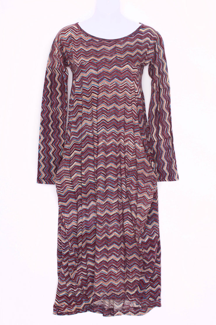 Farah Dress Hand Block Printed Jersey - Size 10 Left Only!