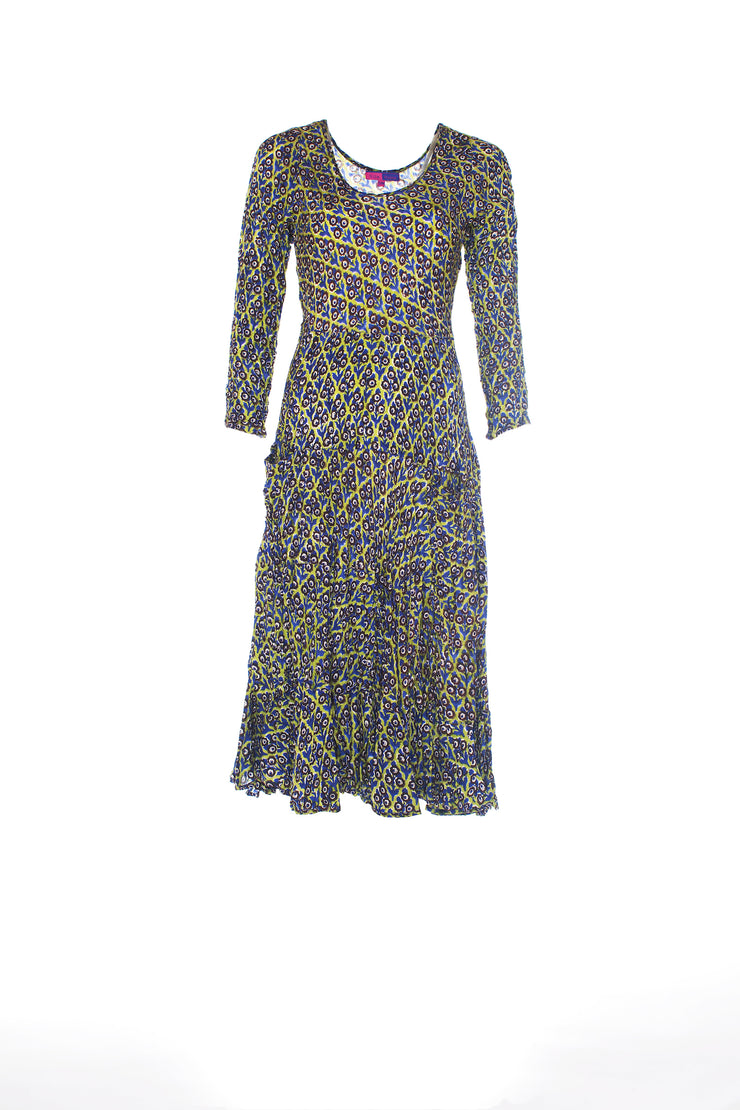 Dewani Dress Hand Block Printed in Cotton Jersey - A Few Left!