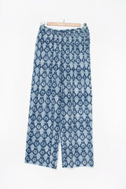 Ottorose Pants Block Printed In Viscose Crepe