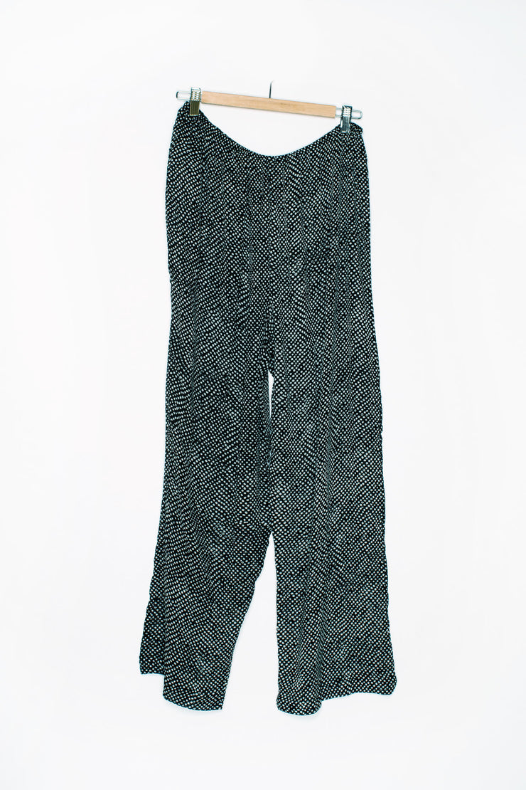 Ottorose Pants Block Printed In Viscose Crepe